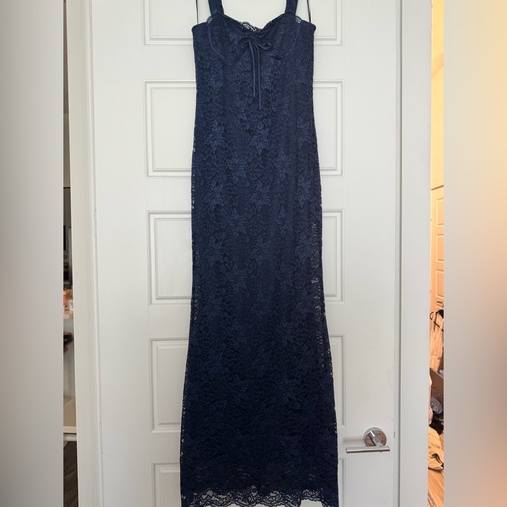 Vintage Navy Lace Dress